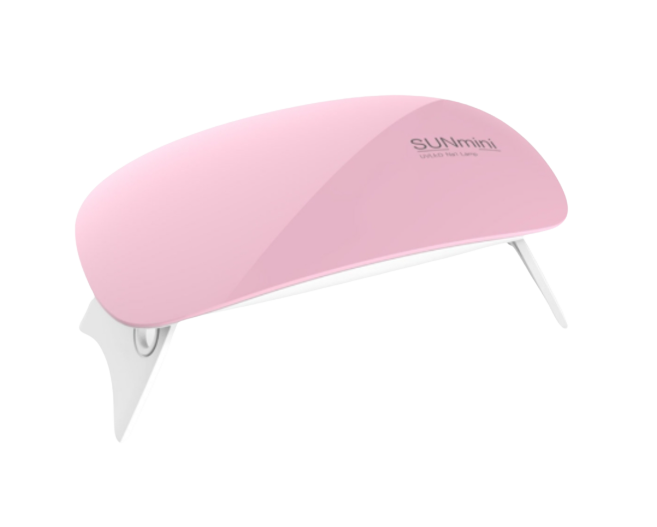 Mini lâmpada para unhas LED UV 6W Rosa
